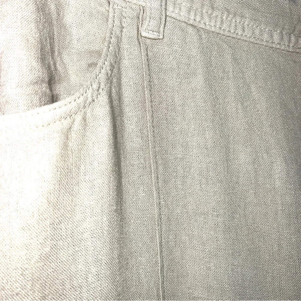 NWT Zara Woman's Linen Blend Wide‎ Straight Tailored Leg Pants Small